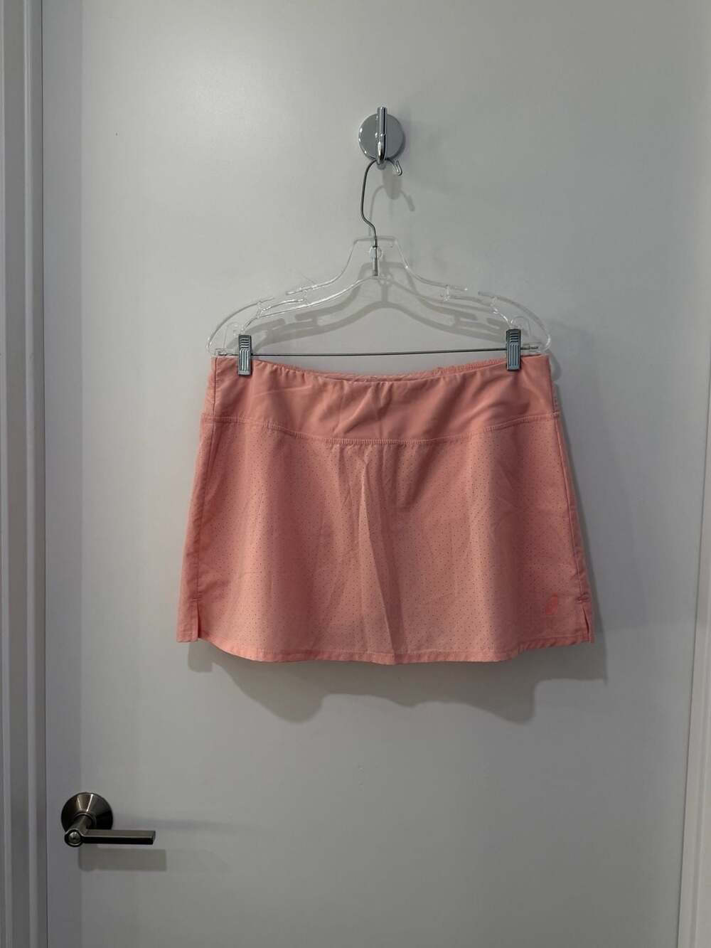 Asics Pink Perforated Athletic Skort with Built-in Shorts